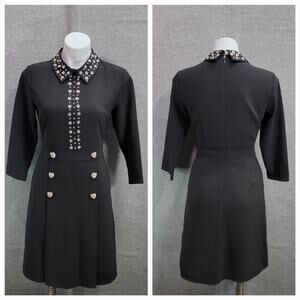 BURRYCO QUIET RICH STYLE STUDED COLLARED DRESS, SIZE M,  NWT
